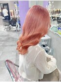 ハイライトミディアムヘアボブウルフネビージュ小顔ワンレン