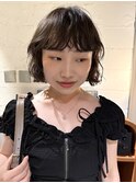 ボブパーマ ゆるめパーマ顔まわりカット