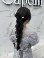 カペリベラ Capelli bella 枚方店 ヘアアレンジ / アレンジヘア / お呼ばれヘア / 編みおろし