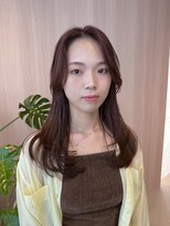 オン キャナルシティ博多前店(on)&nbsp;【哉汰】ミディアムレイヤー/ピンクブラウン/ミディアム/20代