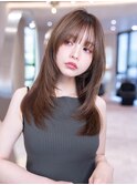 レイヤーカット/顔まわり/韓国ヘア/小顔/20代30代大人かわいい