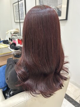 ガレリアエレガンテ 栄店(GALLARIA Elegante) ボルドーカラー　×  ロング