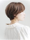 前下がりショート・ボブ/絶壁解消/前髪あり/40代/30代/内巻き