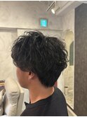 メンズショート×ニュアンスパーマ