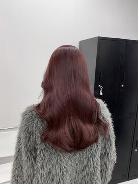 韓国顔まわりレイヤーカットグレージュオリーブベージュブラウン