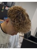 バロックパーマ ツイストスパイラル眉カットメンズパーマ