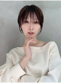 大人ガーリー/ダークアッシュ/似合わせカット/レイヤーショート