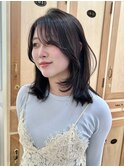 天使の羽バング/顔周りレイヤー/透明感カラー/透明感レイヤー