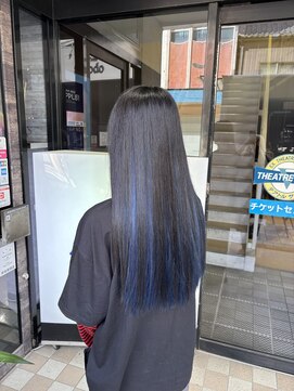 アップル(APPLE!) インナーカラー×ブルー