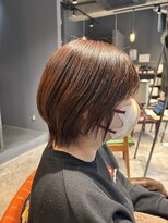 インス(ensue) ブリーチなしカラー◎ショートピンクベージュ/20代30代