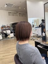 シード(SEED) 長崎 透明感カラー 赤みブラウン ボブ
