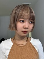 ナループロアポンテ(Nalu pu loa PONTE)&nbsp;ミニボブショートボブブリーチローライトデザインカラー