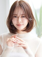 オーバーヘアー 倉敷店(over hair) 【over hair】ふんわり内巻きワンカール×透明感カラー×艶髪