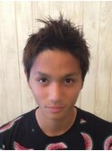 スパイキーショート　アッシュブラック