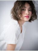 くせ毛風カールの抜け感小顔大人ボブｗ越谷20代30代40代