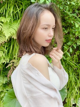 アフロート ディル(AFLOAT D'L) AFLOAT《矢田菜津紀》表参道/レイヤーくびれ◎ピンクブラウン