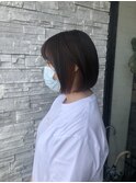 インナーカラーオレンジボブ