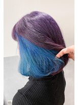 エイト 池袋店(EIGHT ikebukuro) 【EIGHT 池袋】インナーカラー×パープル×スカイブルー