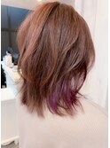福山市インナーカラー 大人外ハネウルフ人気キャアリーCaary