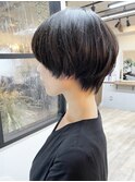 《knit銀座》大人黒髪20代30代40代ショートボブ丸み前下がり