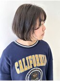 【FOLK】透明感赤みなしグレージュ☆似合わせミディアムボブ♪