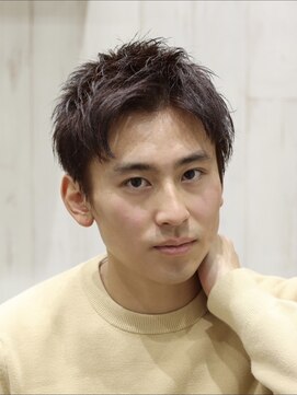 ヨシザワインク プレミアム 横浜 桜木町店(YOSHIZAWA Inc. PREMIUM) アップバングショートツーブロック短髪刈り上げ