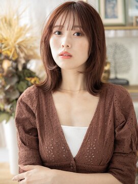 カバーヘアアンドスパ ブリス 浦和(COVER HAIR&SPA bliss) ベージュピンク小顔くびれミディアムレイヤーa浦和20代30代40代!