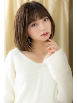 カバーヘア イヴ 戸頭店(COVER HAIR EVE) □イヤリングカラーオンブレワンカールボブ403戸頭20代30代40代