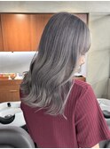 シルバーグレージュ/髪質改善/ダブルカラー/ケアブリーチ/20代