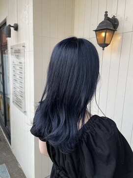 アムレヘアー(amule hair) 【amule hair】濃紺☆ネイビーシルバー