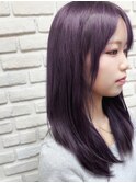 ラベンダー/パープル/レイヤーカット/ハイトーン/池袋