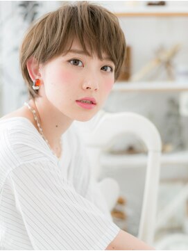 モッズヘア 上尾西口店(mod's hair) アースカラー斜めバング大人ショートウルフc6上尾20代30代40代