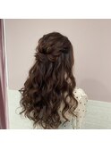 ハーフアップ／心斎橋ヘアセット