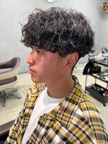 リット×ベリエ(Lit.×belier) 薩摩川内シャドウパーマフェザーパーマ波巻きパーマウルフ30代