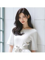 ヘアーズ ベリー 蒲生店(hairs BERRY)&nbsp;くせ毛風カールエアリーカール小顔こなれヘア艶感黒髪ネビージュ