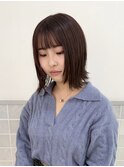 切りっぱなしボブ×ニュートラルブラウン
