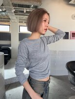 ステン(sten)&nbsp;ミルクティーグレージュ切りっぱなしボブ