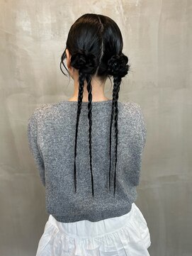 ウム(umu.) ツインセット/韓国ヘア/タイトセット/カチモリ/お呼ばれヘア