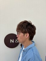 エヌアンドエーコンティ(N&A CONTi)&nbsp;大人センターパート×ニュアンスパーマショートマッシュ