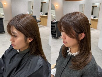 ソルア 上本町(solua)の写真/【上本町】お顔周りの似合わせで小顔見せ！お顔のお悩みをカバーする繊細なカットで理想のスタイルに◎