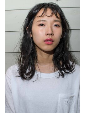 オッジ 西新店(Oggi) ヌーディーウェーブ×透けバングでアンニュイミディ