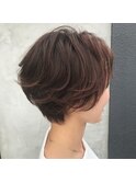上質なオレンジブラウン&前下がりショート