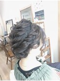 編み込みミディアムアレンジ【ヘアアレンジ　立川/立川南口】