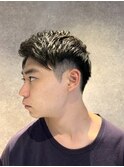ビジネスヘア ツーブロック×七三<理容室> <日野/床屋/メンズ>