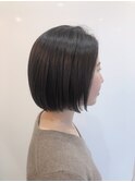 ボブで自然な縮毛矯正