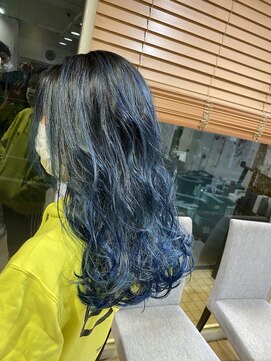 リプルヘアー ウエスト(ripple hair west) ネイビーブルー