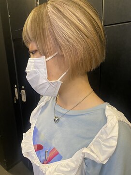 ゲーム 原宿店(GAME) ダブルカラー/ケアブリーチ/ミルクティーベージュ/ウルフ/原宿