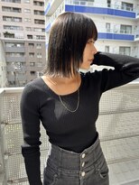 チュダック(ChuDuck)&nbsp;韓国風《ブラック×ボブ》ブリーチ/ケアブリーチ/ダブルカラー