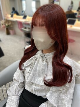 ラルムバイシー 新宿(LARME by Sea) ワインレッド/ワンホンヘア/韓国ヘア【Kaya】