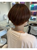 マッシュスタイルのオレンジカラー